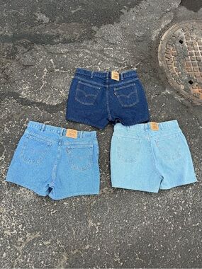 1970’s Levi's Trio of Blue Denim High-Waist Shorts